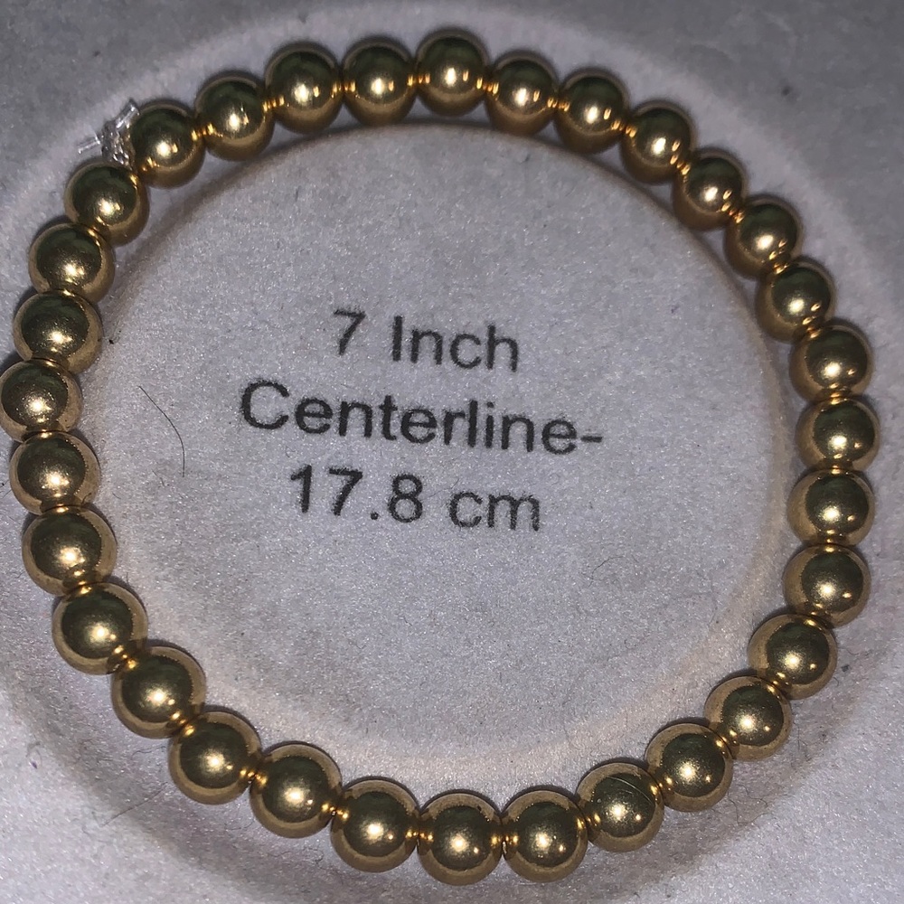 Elegant Gold Beaded stretch Bracelet